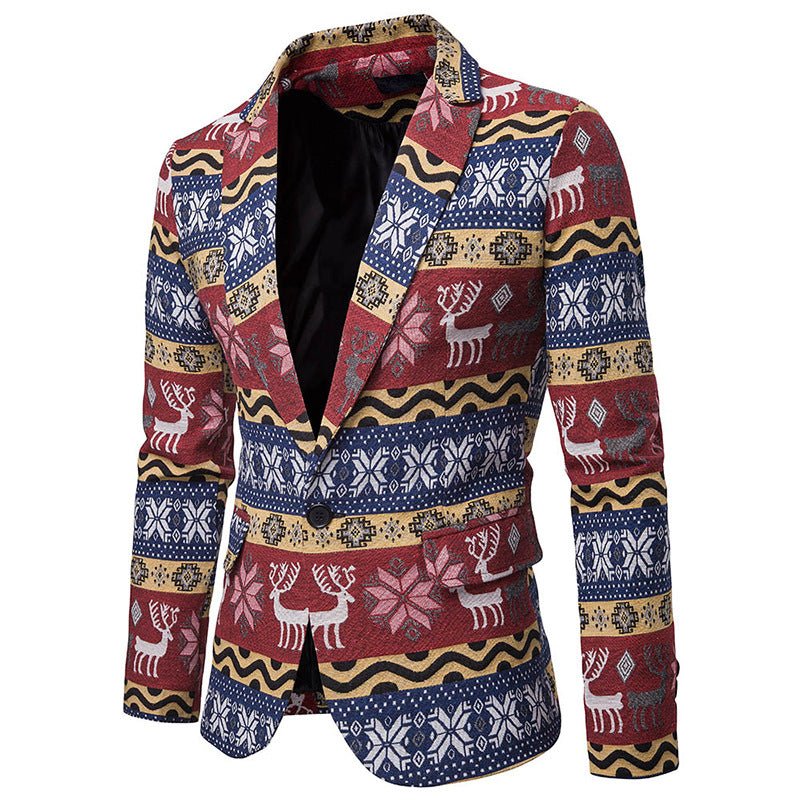 Men's Coat Christmas Element Suits Costumes