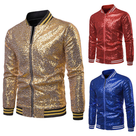 Men's Gold Sequined Suits Jackets