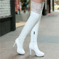 Women Lace Platform High Heels Knee High Boots