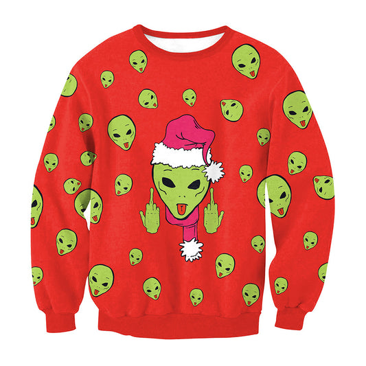 Couple Christmas Alien Crew Neck Sweater
