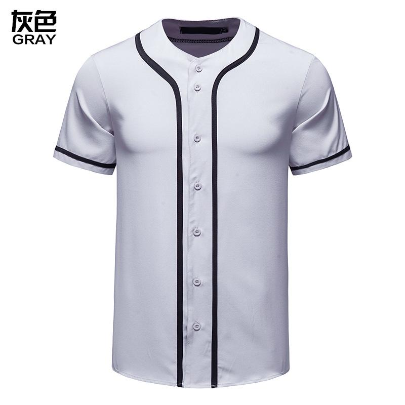 Men's Baseball Sports Button Teamwork Uniform Shirts