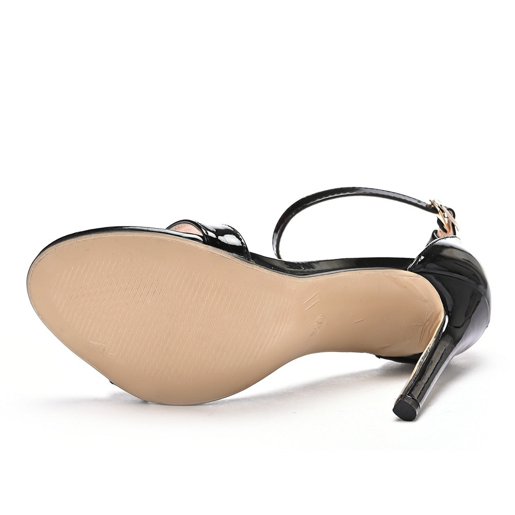 Women Open Toe Ankle Strap Stiletto Heel Sandals