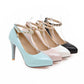 Pearl Ankle Straps Women Pumps High Heels Dress Shoes