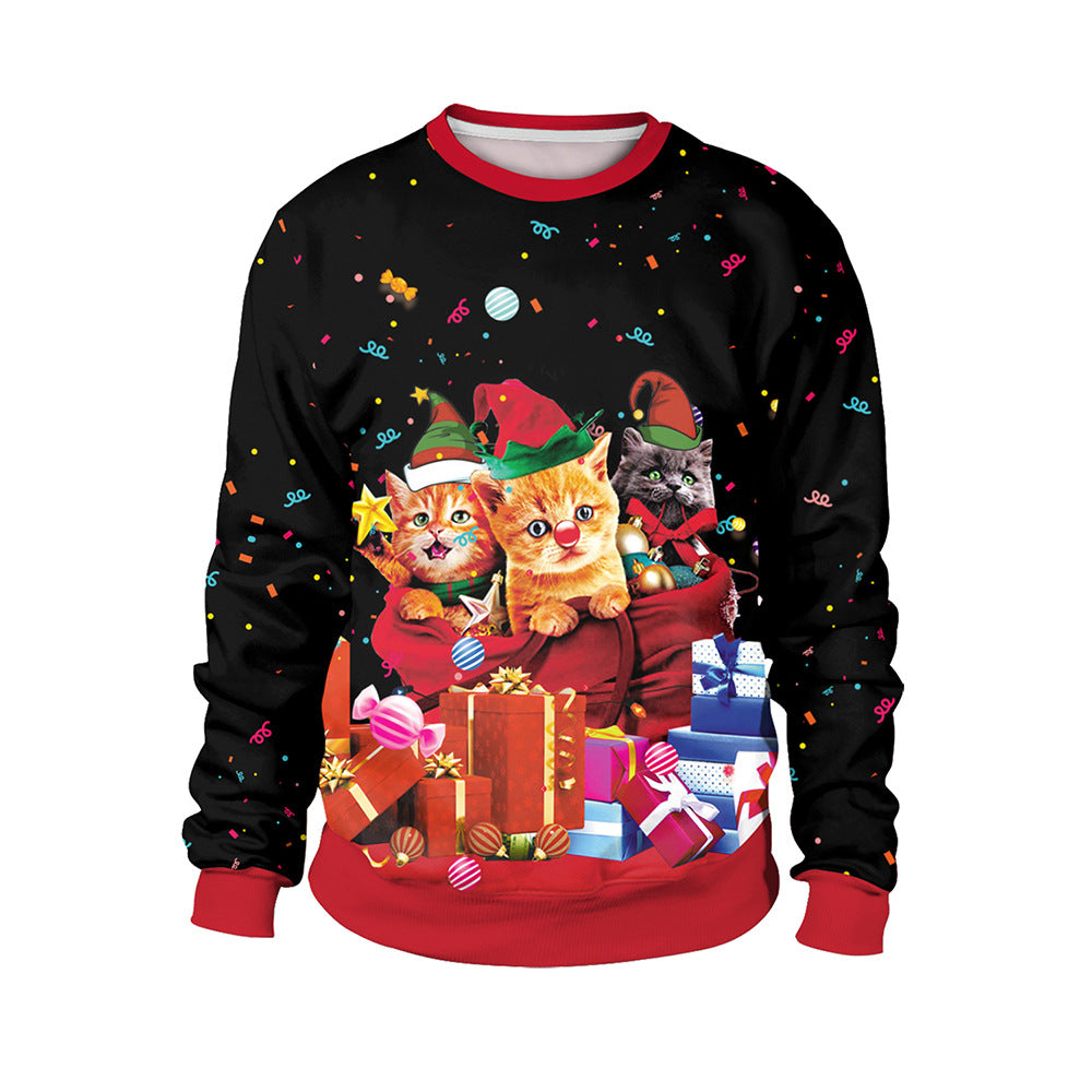 Christmas Cute Cat Merry Christmas Couple Sweater