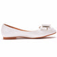 Women Pointed Toe Shallow Bow Tie Bridal Wedding Shoes Flats