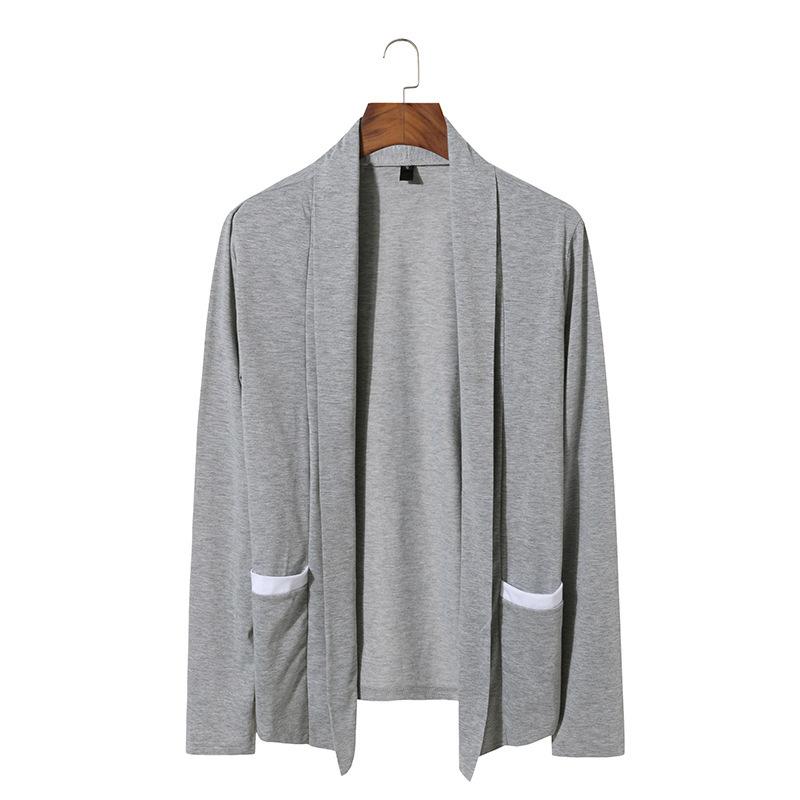 Men's Personality Buttonless Fashion Long Sleeves Cardigan