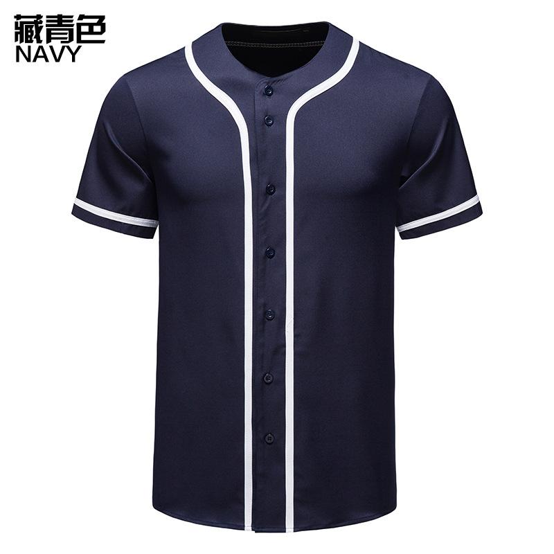 Men's Baseball Sports Button Teamwork Uniform Shirts