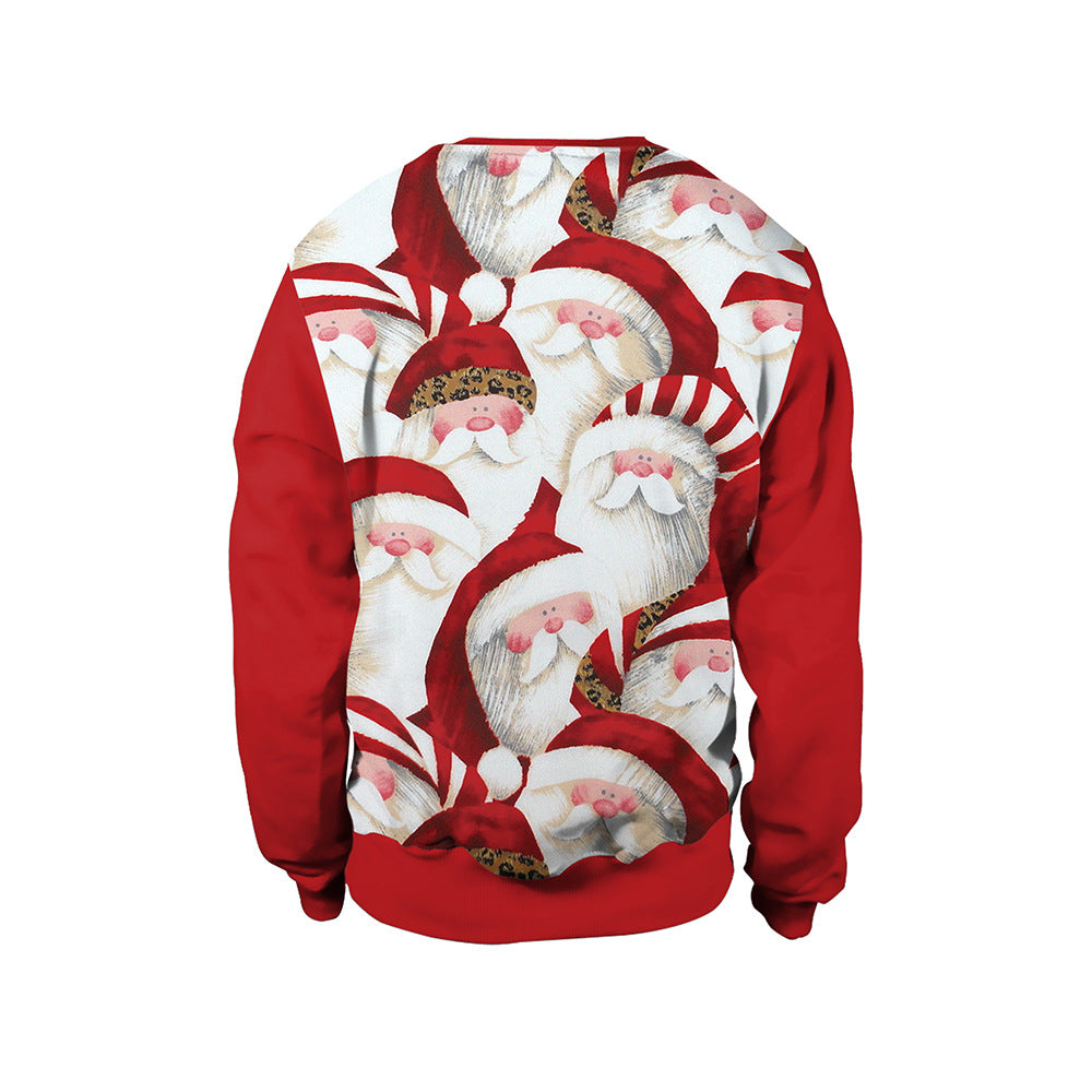 Santa Claus Turtleneck Round Neck Couple Sweatshirt