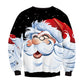 Bearded Santa Claus Round Neck Long Sleeve Couple Sweatshirt