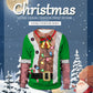 Christmas Spoof Chest Hair Print Pullover Round Neck Couple Sweater