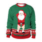 Couple Santa Print Pullover Crew Neck Sweater