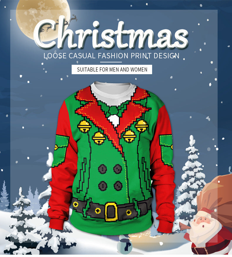 Christmas Pullover Round Neck Couple Sweater