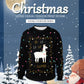 Christmas Alpaca Turtleneck Round Neck Couple Sweatshirt
