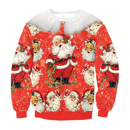 Santa Claus Round Neck Loose Sweater