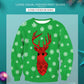 Couple Christmas Round Neck Long Sleeve Loose Green Sweater
