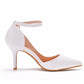 Women Pointed Toe D'Orsay Ankle Strap Stiletto Heel Sandals