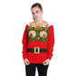 Christmas Spoof Big-chested Print Pullover Round Neck Couple Sweater