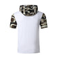 Men's Muscle Hooded Sports Short Sleeves T-shirt