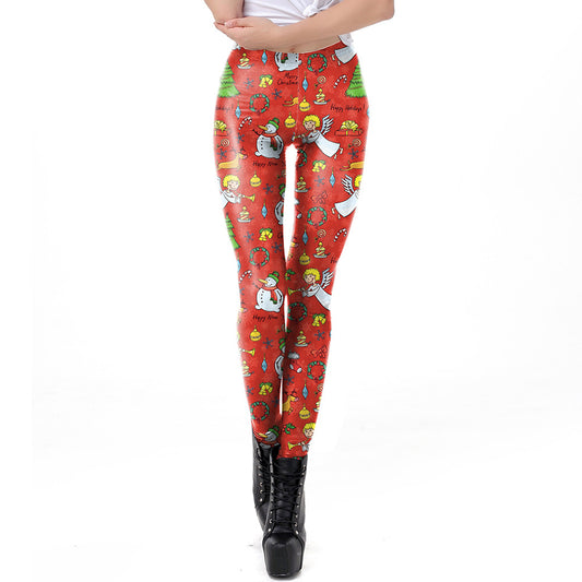 Christmas Pattern Leggings Outer Wear Tights