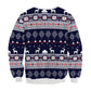Christmas Fake Two-piece Tie Round Neck Long Sleeve Couple Sweater