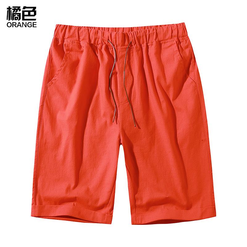 Men's Linen Casual Drawstring Beach Shorts