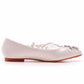 Women Pointed Toe Shallow Lace Rhinestone Flora Bridal Wedding Flat Shoes
