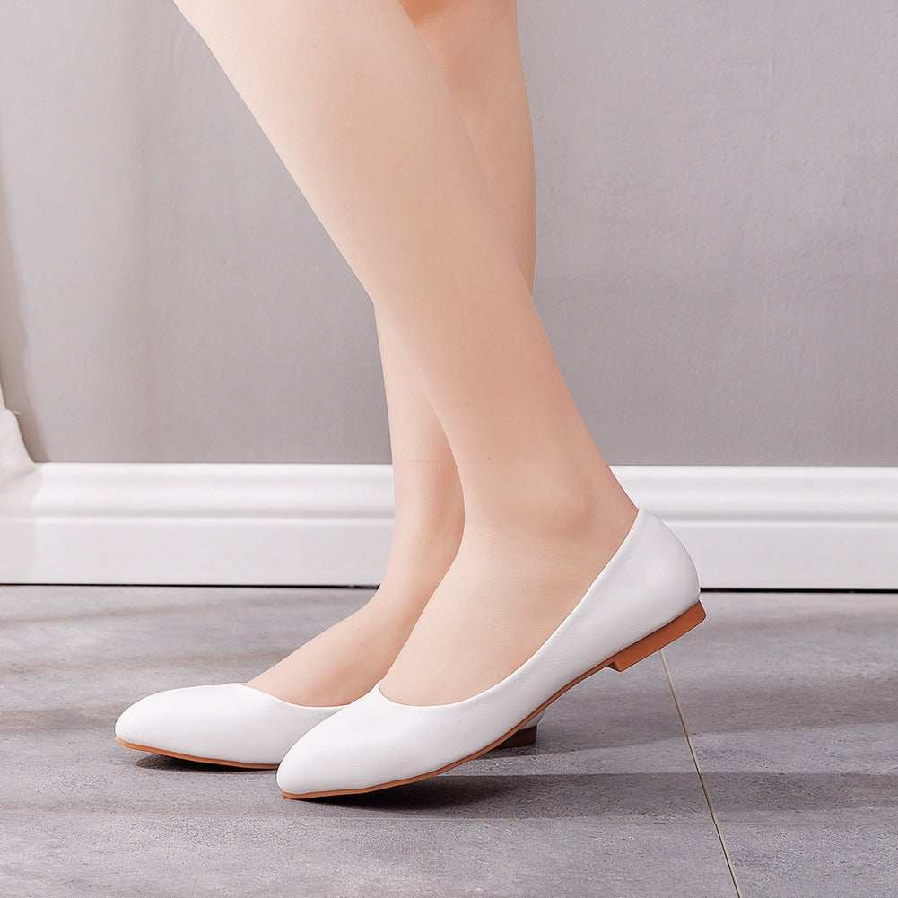 Women Pointed Toe Shallow Bridal Wedding Shoes Flats