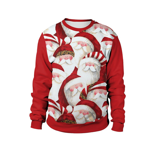 Santa Claus Turtleneck Round Neck Couple Sweatshirt