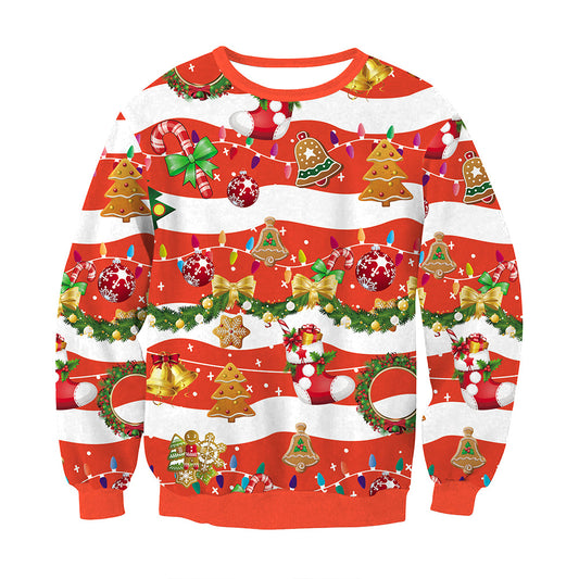 Christmas Gift Round Neck Long Sleeve Couple Sweater
