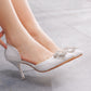 Women Rhinestone Square Buckles Wedding Stiletto Heel Sandals