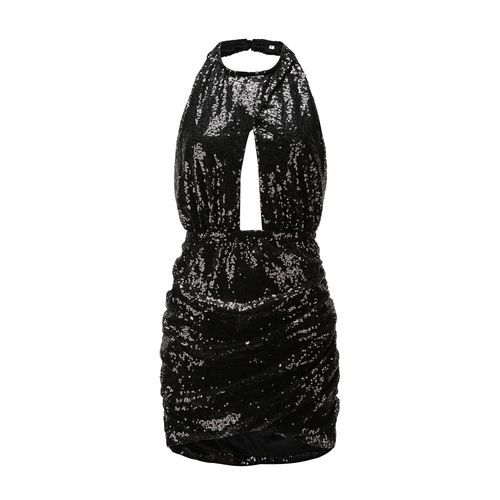 Backless Halter Sexy Hollow Out Sequined Night Club Formal Women's Dresses