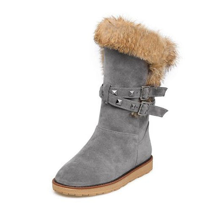 Round Toe Rivets Women's Snow Boots