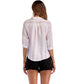 The Collar Stripe Casual Spring Slimmed-down Mid-sleeves Women Blouses