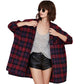 Plaid Spring Loose Casual Mid-length Women Blouses