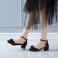 Women's Buckle Mary Jane Mid Heels Sandals