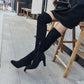 Women Zipper High Heels Thigh High Boots