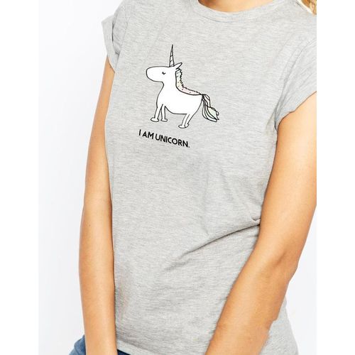 Unicorn Animal Pattern Print Top Round Collar Short-sleeved Women T Shirts