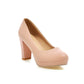 Round Toe Platform Pumps Chunky Heel Jelly Shoes 1919