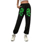 Womens Printed Straight Sprots Long Pants