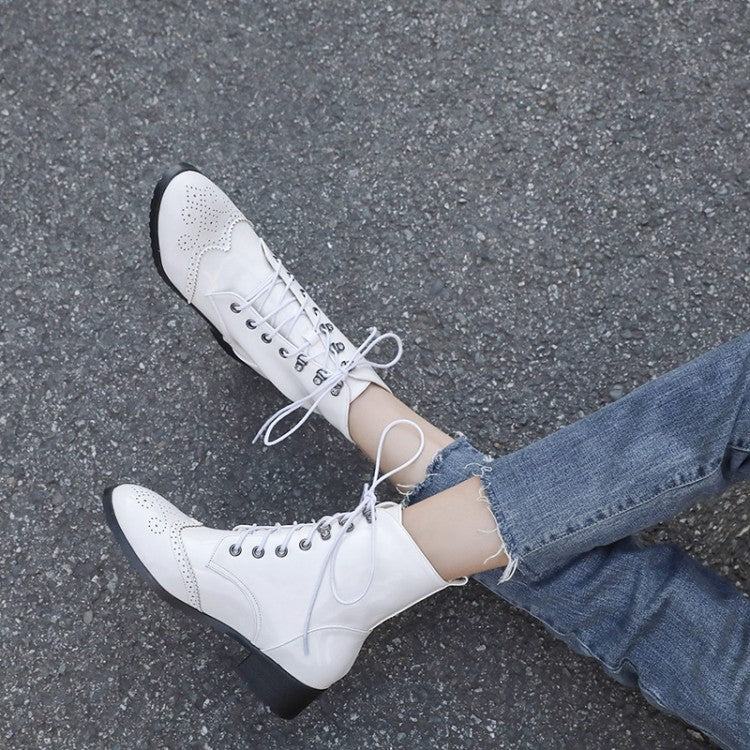 Women's Lace Up Short Boots – Shoeu