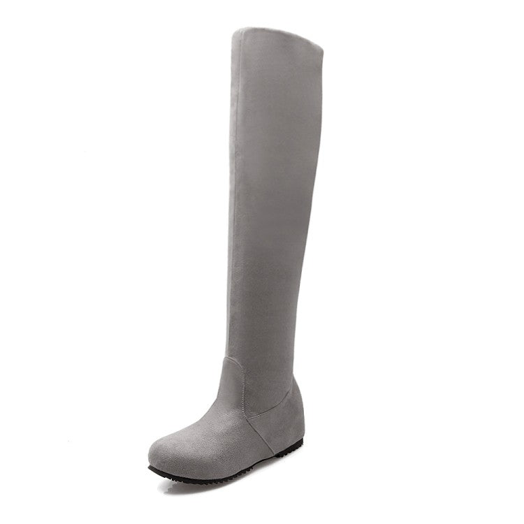 Wedges Knee High Boots Artificial Suede Shoes Woman 3305 3305
