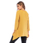 V-neck Irregular Half Sleeve Loose Casual Solid Color Top Women T Shirts