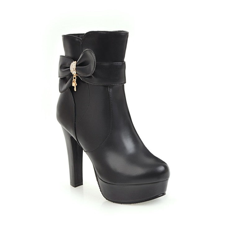 Tassel High Heels Ankle Boots Platform Zipper Women Shoes 76134578