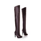 Pointed Toe Women High Heels Knee High Boots