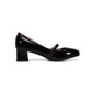Square Toe Mary Janes Mid Heel Pumps Shoes 7160