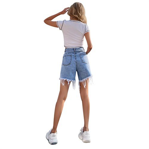 Womens Wide Legged Pants Denim Shorts